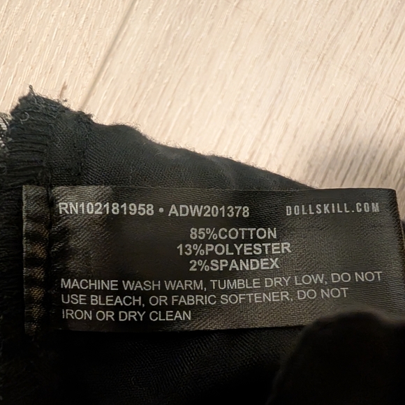 Dolls Kill Darker Wavs Denim Miniskirt with Chains and Denim Leg Warmers - Picture 11 of 11